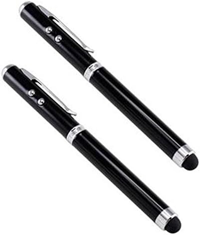Stylus Pen, [2 PCS] 4-in-1 מסך מגע אוניברסלי מסך חרט + עט כדורים + מצביע + פנס LED לסמארטפון/טאבלטים iPad iPhone